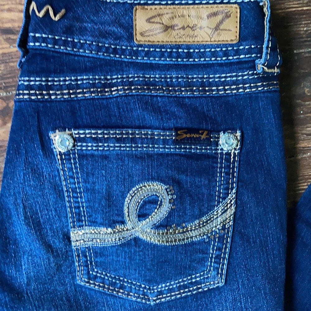 Seven 7 Jeans Skinny Dark Wash 8 GORG DETAILS 🖤